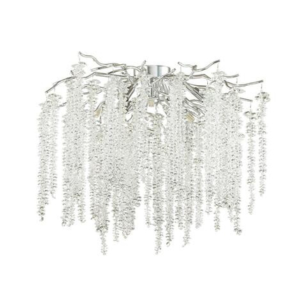 5004/8C HALL ODL23 637 серебристый/прозрачный металл/хрусталь Люстра потолочная G9 8*40W BANCHE