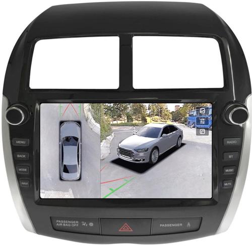 Магнитола для Mitsubishi ASX 2010-2016, Peugeot 4008, Citroen C4 Aircross (рамка с крутилками и кнопками) - Teyes CC3-2K-360 на Android 10, Быстрая, 2K QLED, CarPlay, 4G SIM-слот, 4 камеры в комплекте