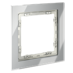 Рамка стеклянная VOLTUM S70 на 1 пост, (сталь, стекло)