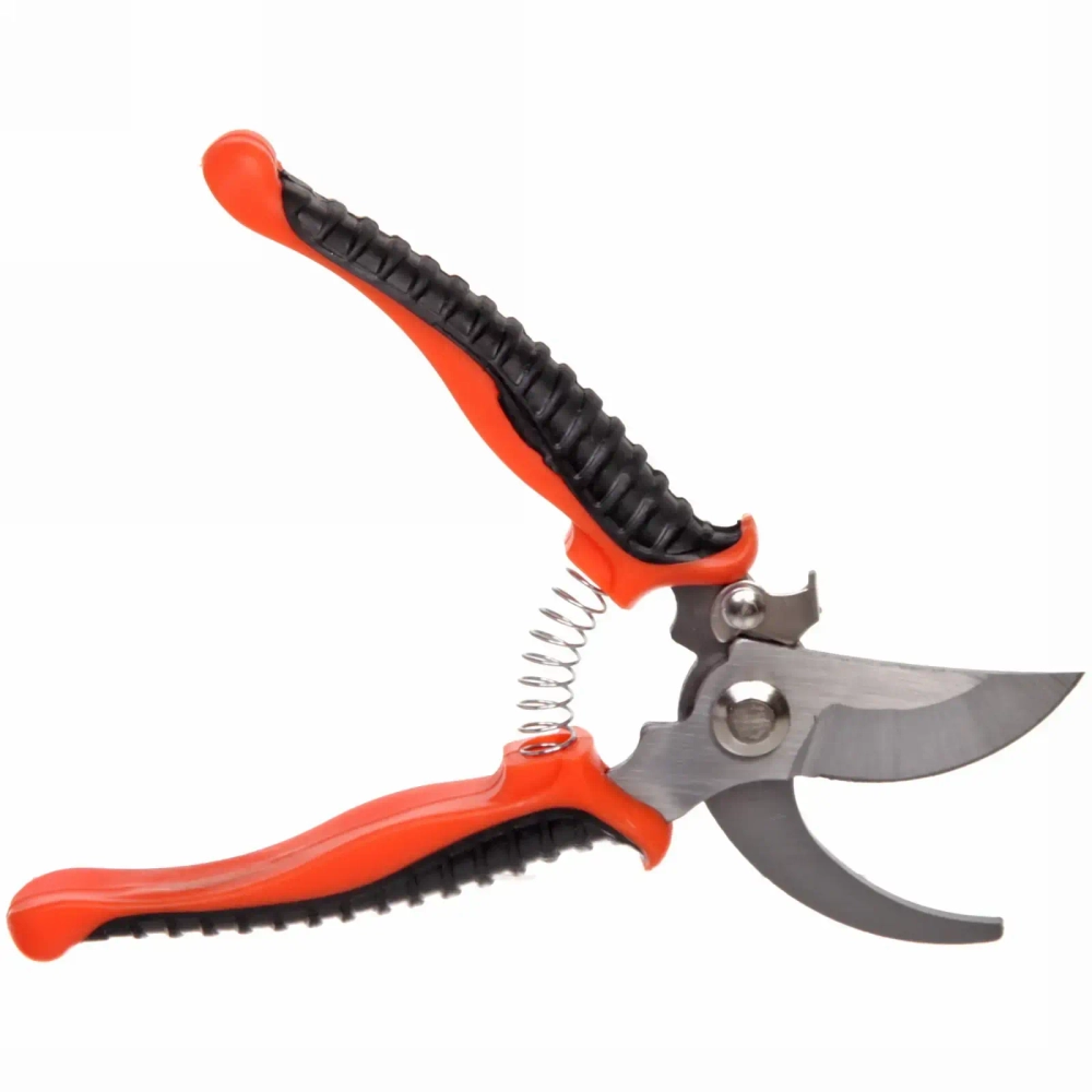 Секатор плоскостной 7,5» (19,5см) «Фортуна» пластиковые прорезиненные ручки ДоброСад