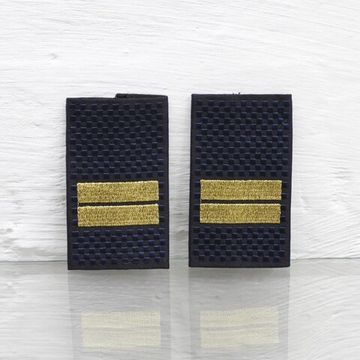 Фальшпогоны вышит. "Полиция МВД" нов\обр иссиня-чёрные (Мл. Сержант)