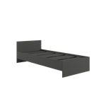 МС Мадера Кровать без ящ. М900 с дсп 900*2000 б/матр. (лдсп графит новый)