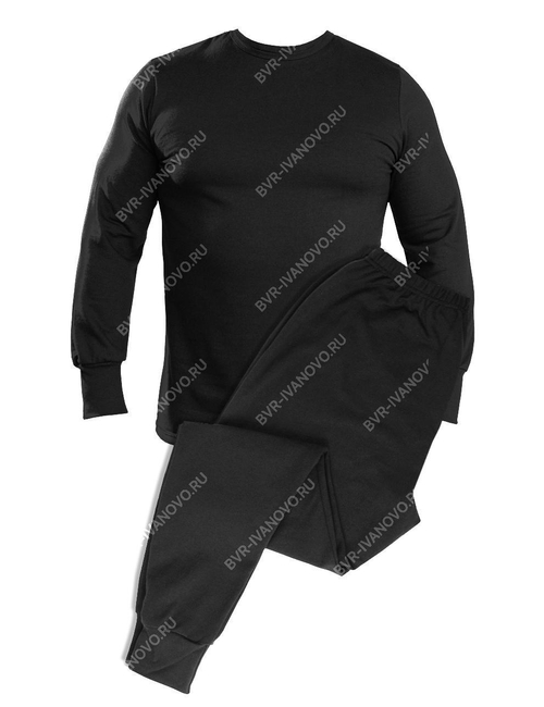 Белье Нательное Утепленное (Футер, чёрный)