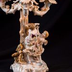 Фарфоровый трехрожковый подсвечник