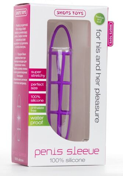 Фиолетовая насадка-сетка на пенис (Цвет: фиолетовый)