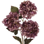 Искусственные цветы «FLOWERS GLAMOUR» 70см Гортензии 3 цветка лиловые