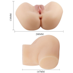 Телесный мастурбатор-полуторс Hailey с вибрацией (Цвет: телесный)