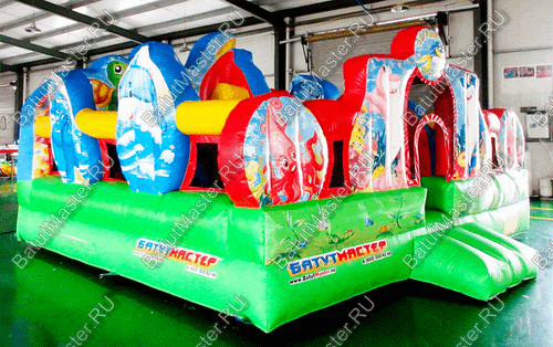 Коммерческий надувной батут "Царство морских зверей", 5*5*2.8 м