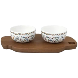 Набор пиал на деревянной подставке Toscana, 3 предмета