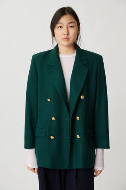 Винтажный изумрудный жакет 