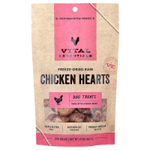 Vital Essentials, сублимированные необработанные лакомства для собак, со вкусом куриных сердечек, 53,9 г (1,9 унции)