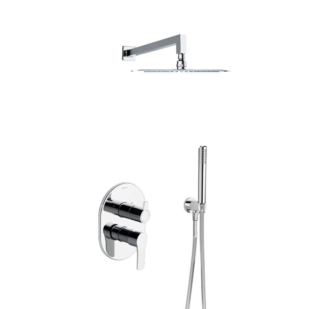 Встраиваемый смеситель для душа с тропическим и ручным душем TITANIUM K1815022