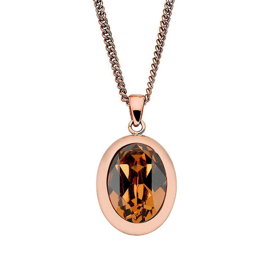 Колье Qudo Tivola Light Smoked Topaz 404559.1 BR/RG