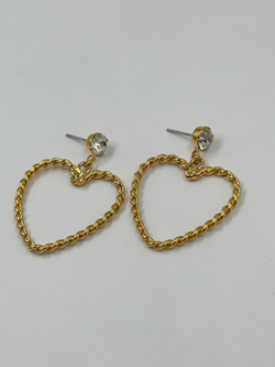 Серьги с подвесками в виде сердец