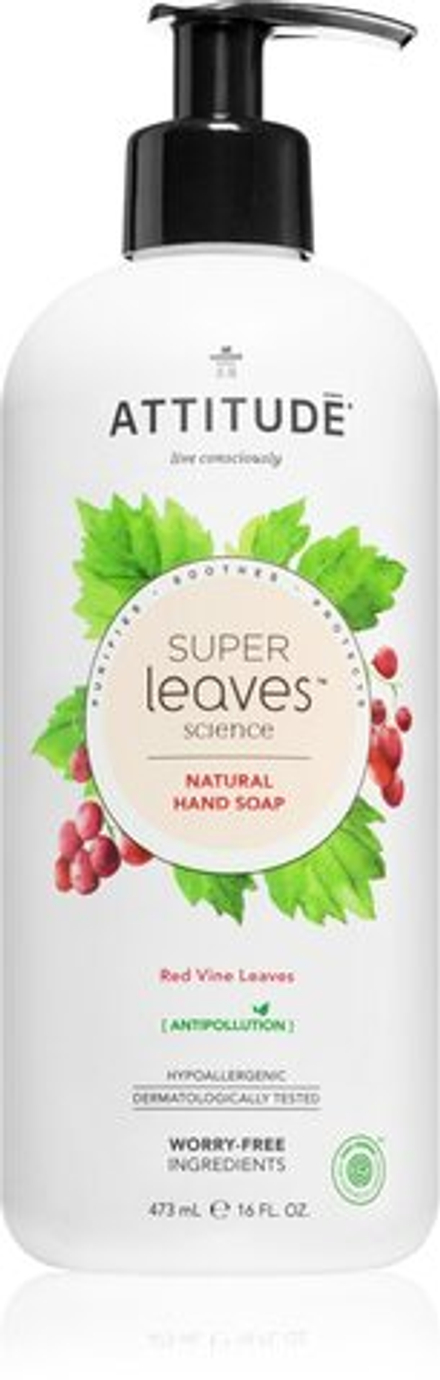 Attitude Super Leaves Red Vine Leaves - жидкое мыло для рук /   473  ml  / GTIN 626232440942