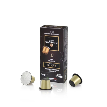 Кофе в капсулах Carracci Milano, 10 капсул для кофемашин Nespresso (Карраччи)