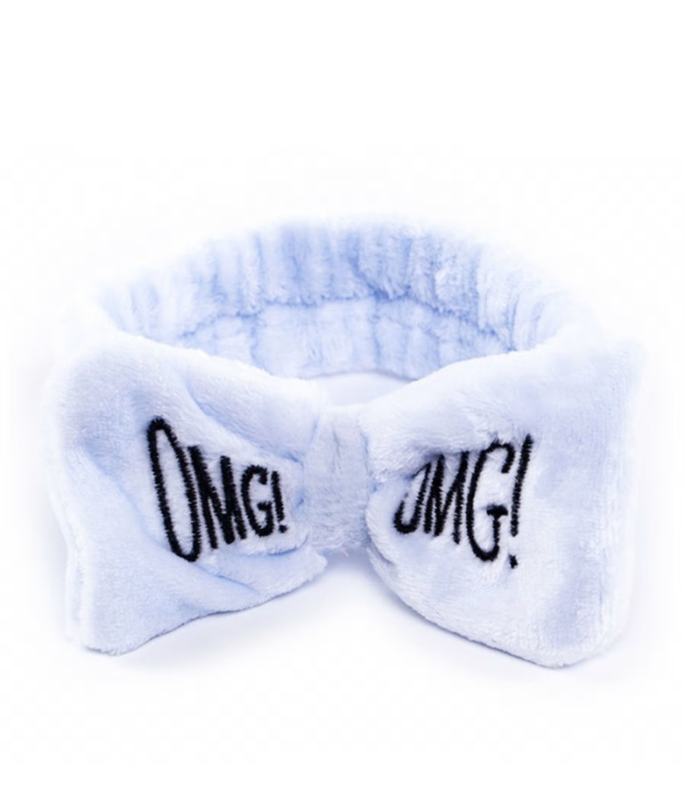 Повязка OMG на голову косметическая белая, новая