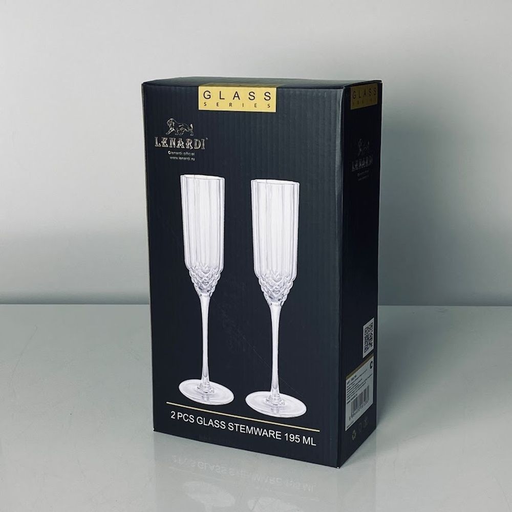 Lenardi 588-704 Набор из 2 фужеров 210мл в под.уп.(х12)Стекло