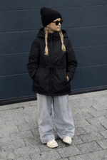 Парка демисезонная для девочки "HN-8" черный