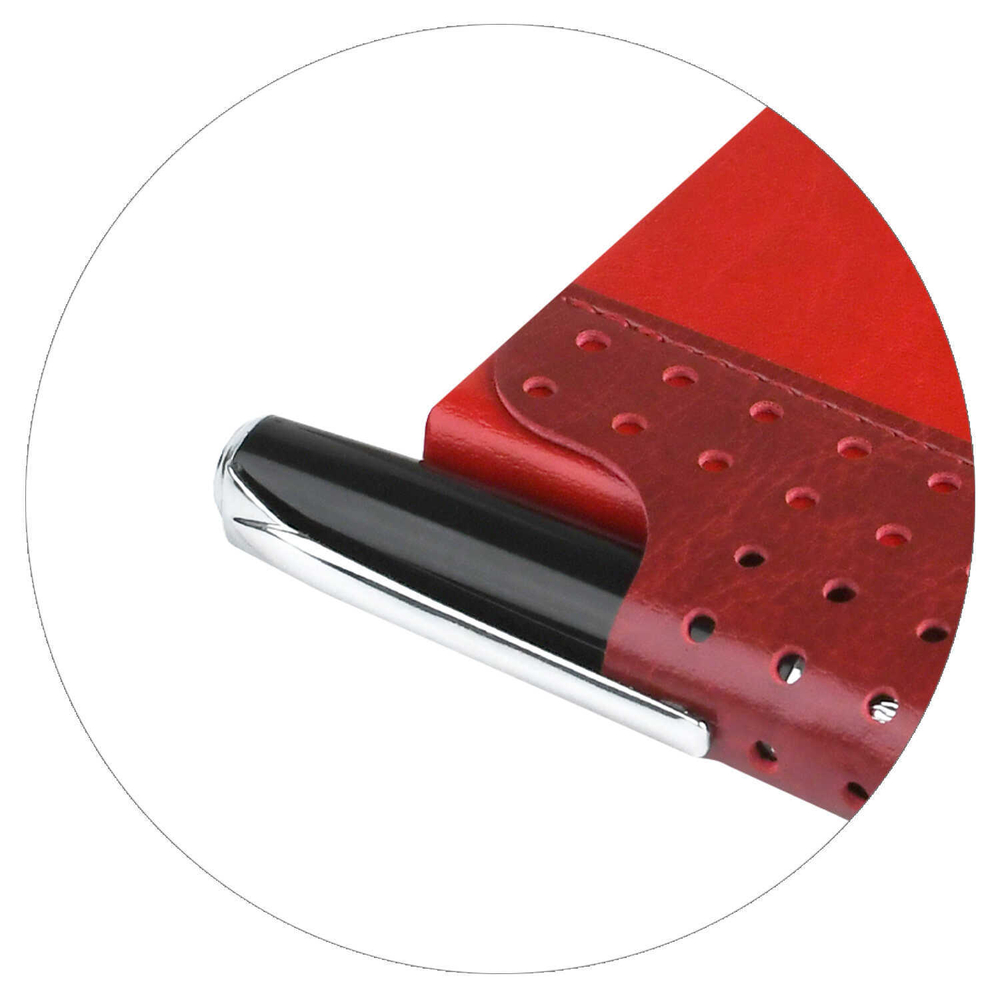 Ежедневник недатированный ESCALADA, #ДУМАЙ КАК МИЛЛИАРДЕР, А5, 160 л., арт. 70650/ 15 САРИФ КРАСНЫЙ (кожзам: 146х211 мм, интегральный переплёт, материал обложки: искусственная кожа "Сариф"; способ крепления блока: ниткошвейный; декор: металлические у