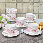 Кофейный набор 12 предметов 100мл "Роуз" (форма квадратная)