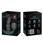 Черная виброёлочка с ротацией и пультом ДУ Luke - 13,3 см. (Цвет: черный)