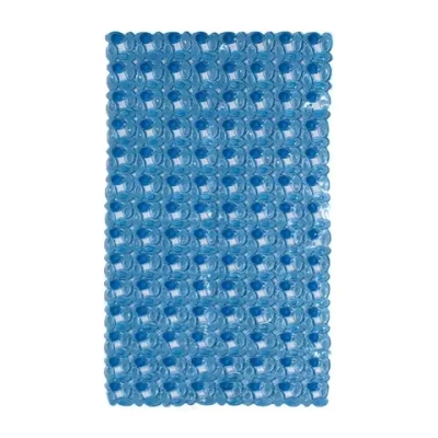 Коврик противоскользящий в ванную Мозайка 67см, синий ЦБ-00-661