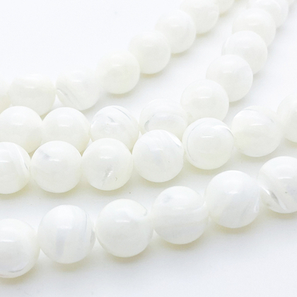 Перламутр, диаметр 10,1-10,3 мм, цена за 9 шт (1/4 нити)