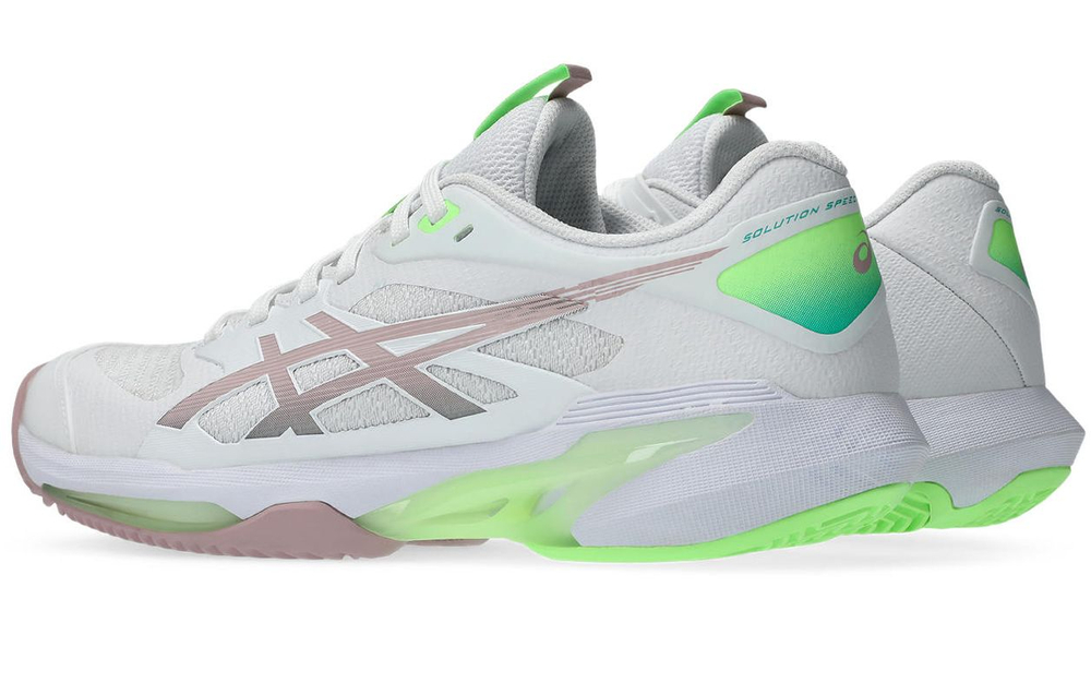 Женские теннисные кроссовки Asics Solution Speed FF 4 Clay - white/morganite
