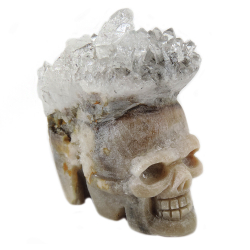 Череп горный хрусталь на кальците асс.