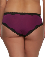 Трусы-хипстеры с контрастной кружевной отделкой (Размер: L) (Цвет: красный)