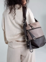 Сумка рюкзак через плечо большая шоппер