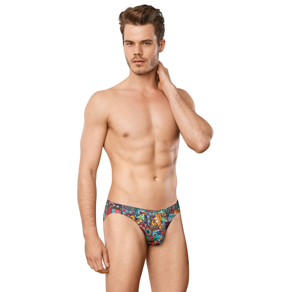 Мужские трусы-слипы с цветным принтом Doreanse Patchwork (Размер: M) (Цвет: разноцветный)