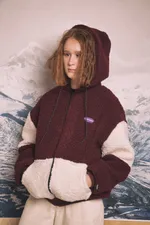 Куртка Ymkashix Furry Bastard бордовая