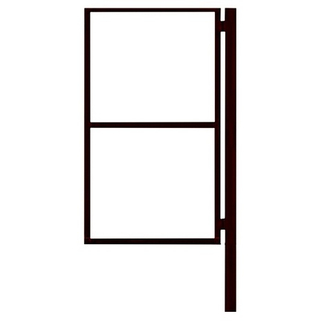 Калитка садовая (каркас) (со столбом 60х60 / 2,5 / 1,8 / 1,0 / петли гаражные 22/180 мм - 2шт / прав