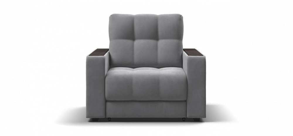 Босс кресло-кровать Велюр Монолит сталь