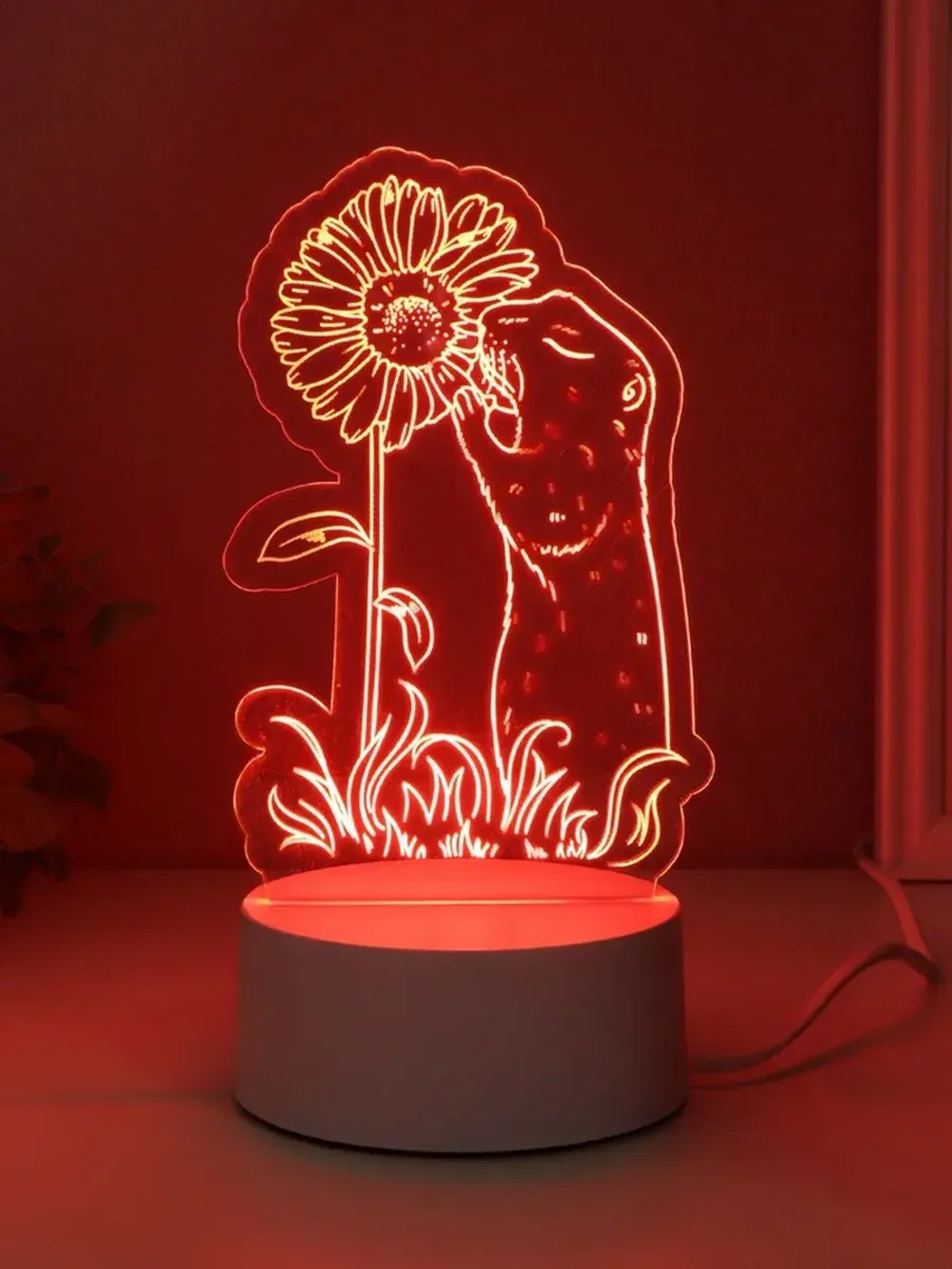 Светильник "Суслик и ромашка" LED RGB от сети RISALUX 9,5х10