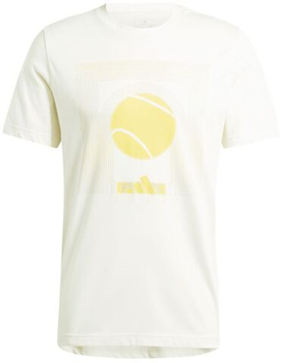 Мужская теннисная футболка Adidas Graphic Tennis T-Shirt - ivory