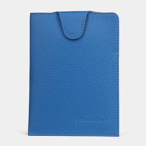 Обложка для паспорта Londre Easy из натуральной кожи теленка, синего цвета