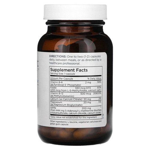 Metabolic Maintenance, SAMe + кофакторы, 200 мг, 60 капсул