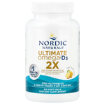 Nordic Naturals, Ultimate Omega®-D3 2X, отличный лимон, 60 мягких таблеток