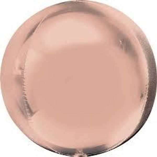 Шар 3D Сфера розовое золото 40см