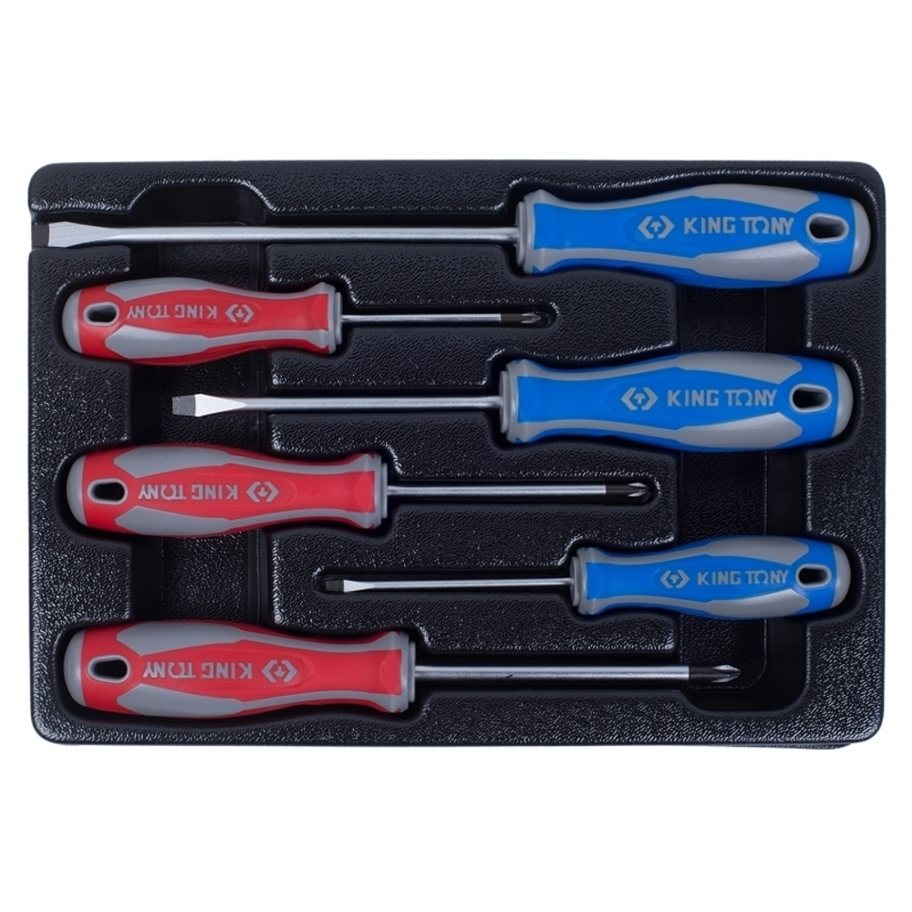KING TONY (9-31106MR) Набор отверток, ложемент, 6 предметов