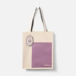 Bookaroo Tote Bag - Aubergine & Cream