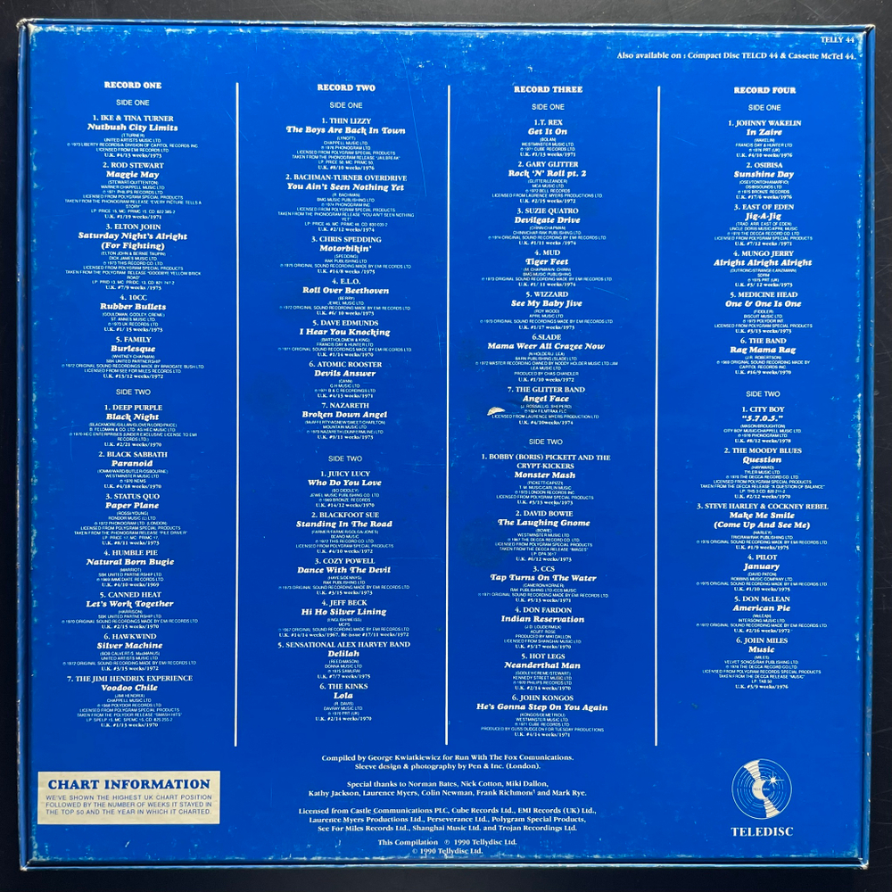 Сборник Back In Time... The Sound Of The Seventies 4LP (Англия 1990г.)