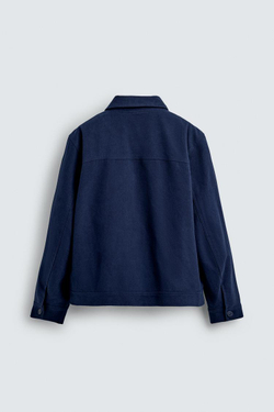 ZARA СТЕГАНАЯ КУРТКА ИЗ ЛИОЦЕЛЛА И ХЛОПКА, ЯРКО-СИНИЙ