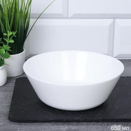 Салатник 600 мл 152 мм Евро тарелка глубокая белая / LMLTW60 (WHITE) /уп 48 /716590