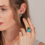 Кольцо Possebon Azul, Q.Rose, Q.Verde K0178.20.7.17 S