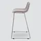 Полубарный стул Neo Soft 65 см, серый, ножки хром