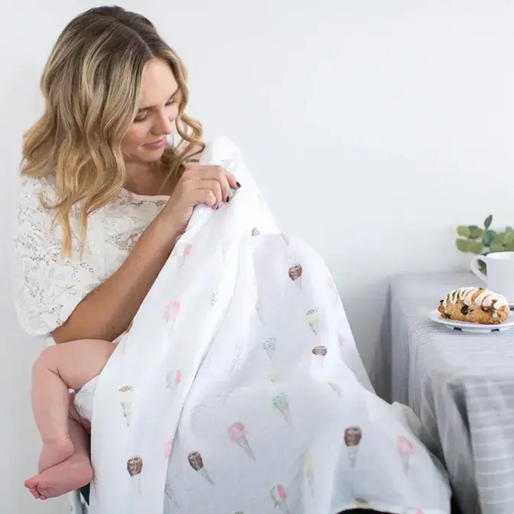 SwaddleDesigns SD-520MC Пеленка маркизет - Watercolor Ice Cream Cones